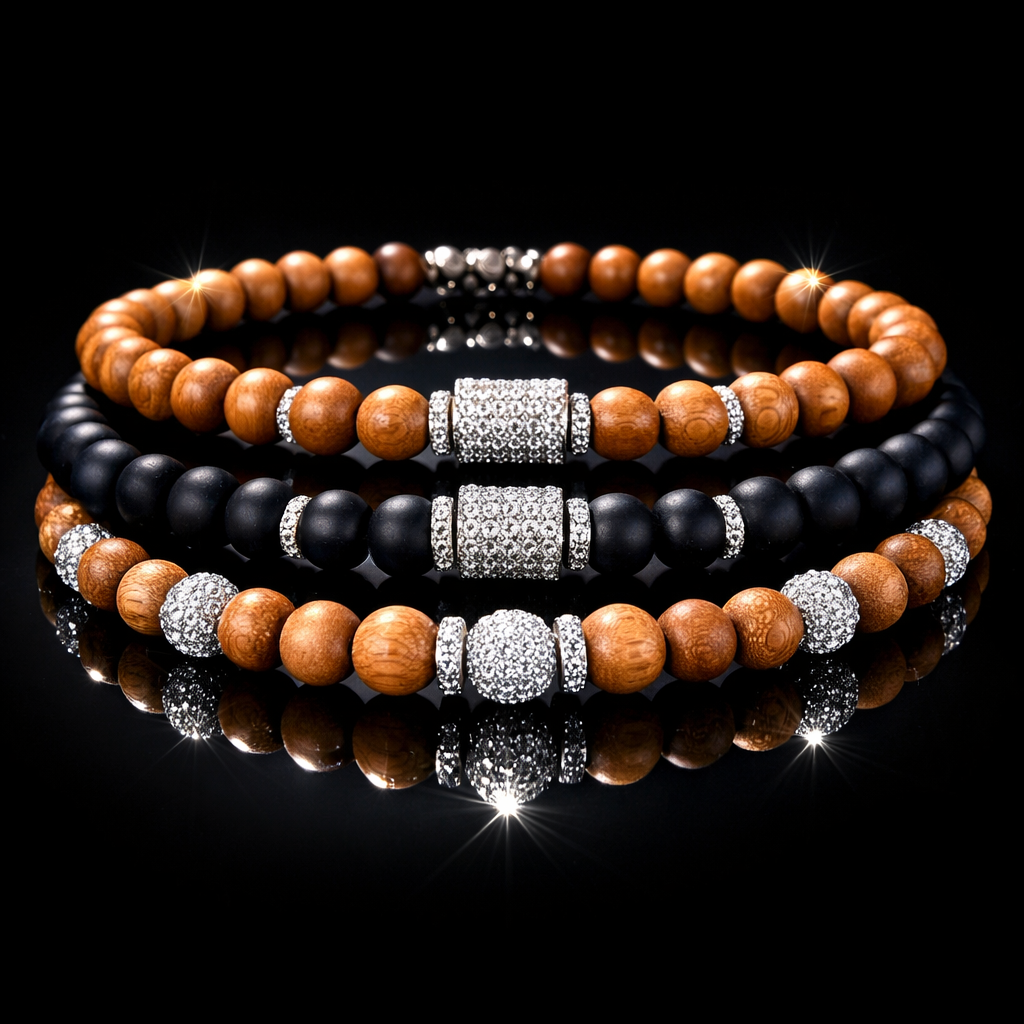 Wood Bead Choker Necklace
