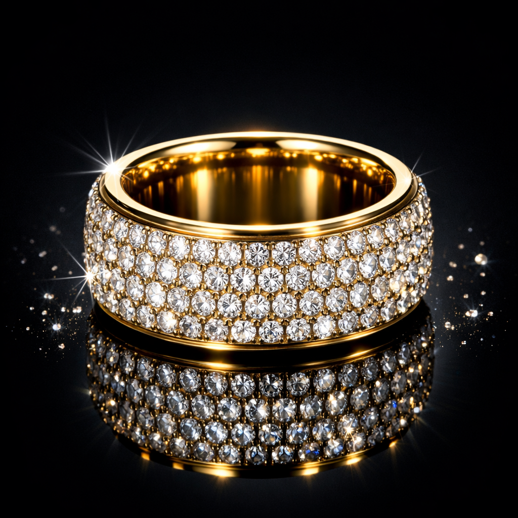 14K Gold-Plated Stainless Steel Ring
