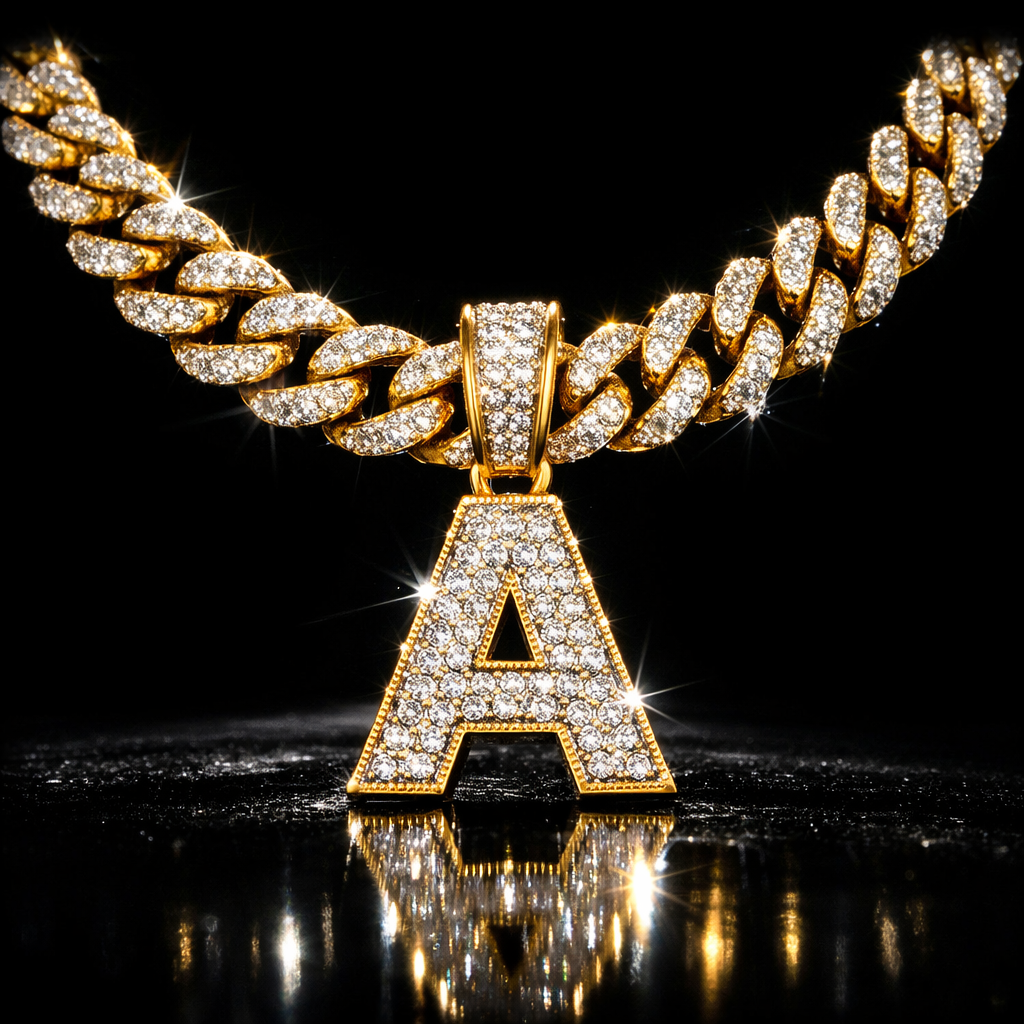 Initial Cuban Chain Necklace