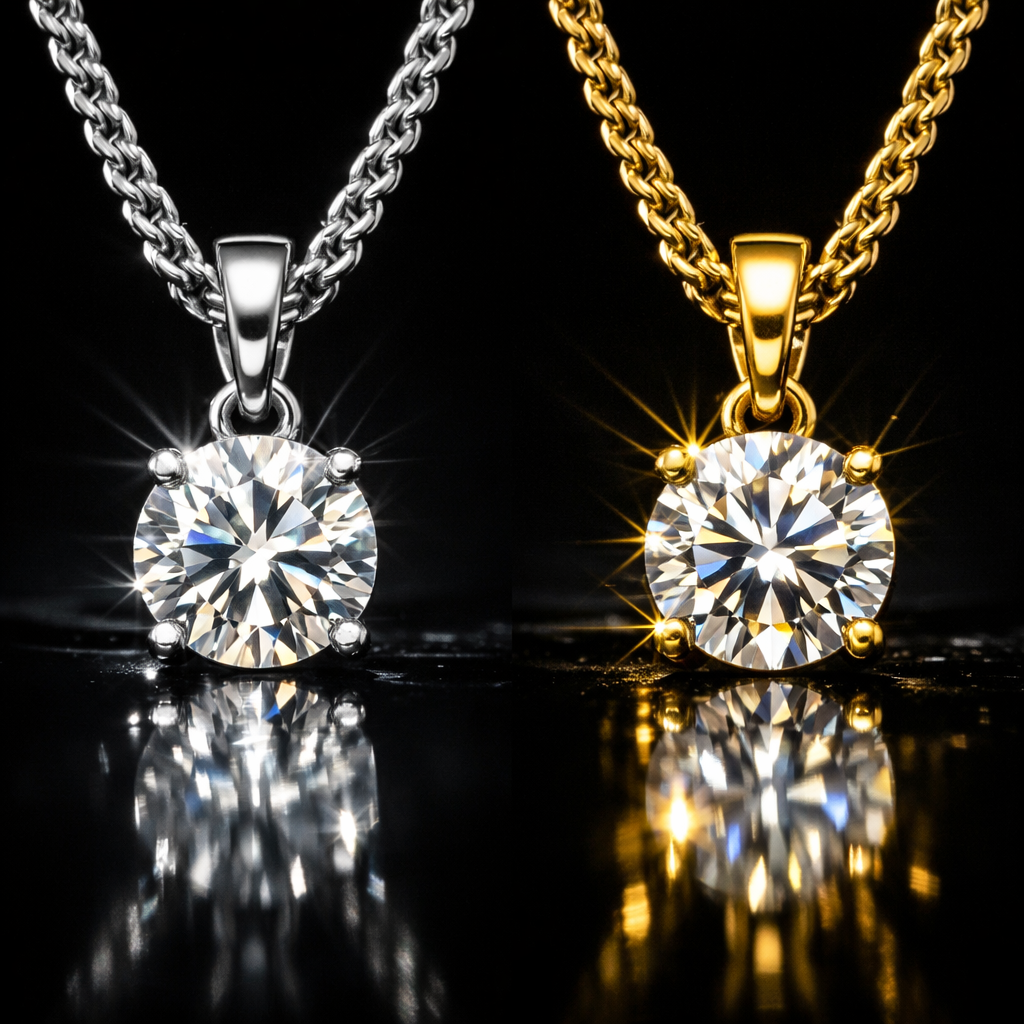 Round Moissanite Pendant Necklace