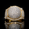 Iced Out Round Dome Ring