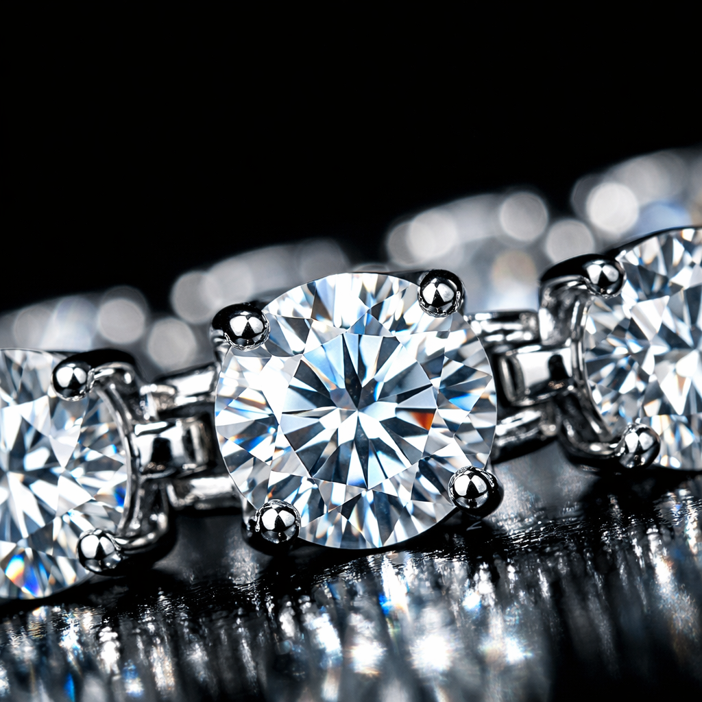Moissanite Tennis Bracelet - close-up