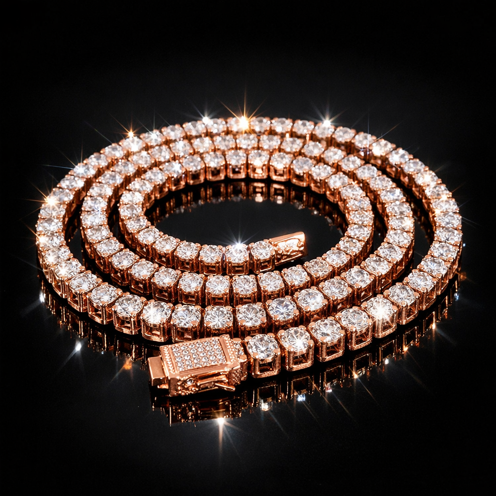 Moissanite Tennis Chain Necklace