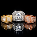 Moissanite Iced Ring