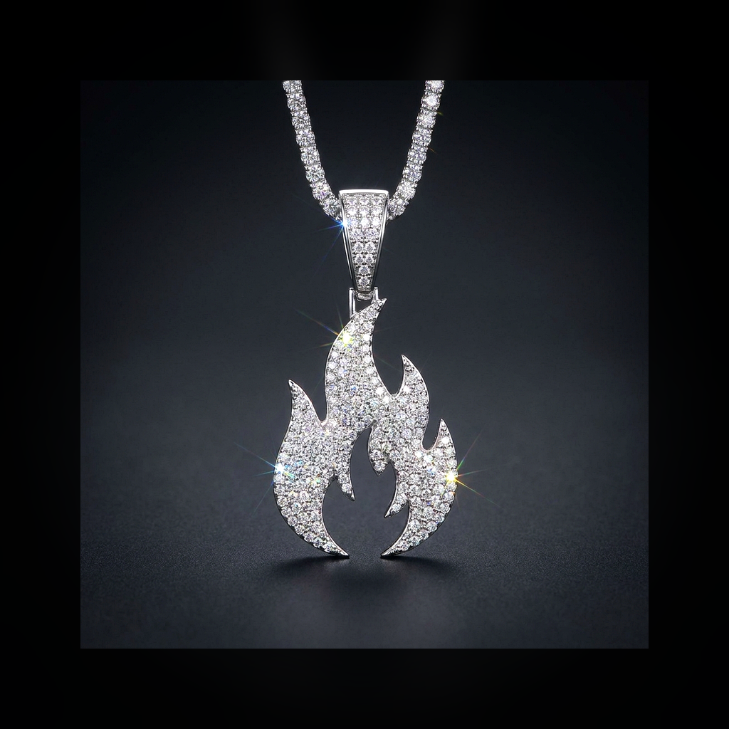 Iced Flame Pendant - lifestyle