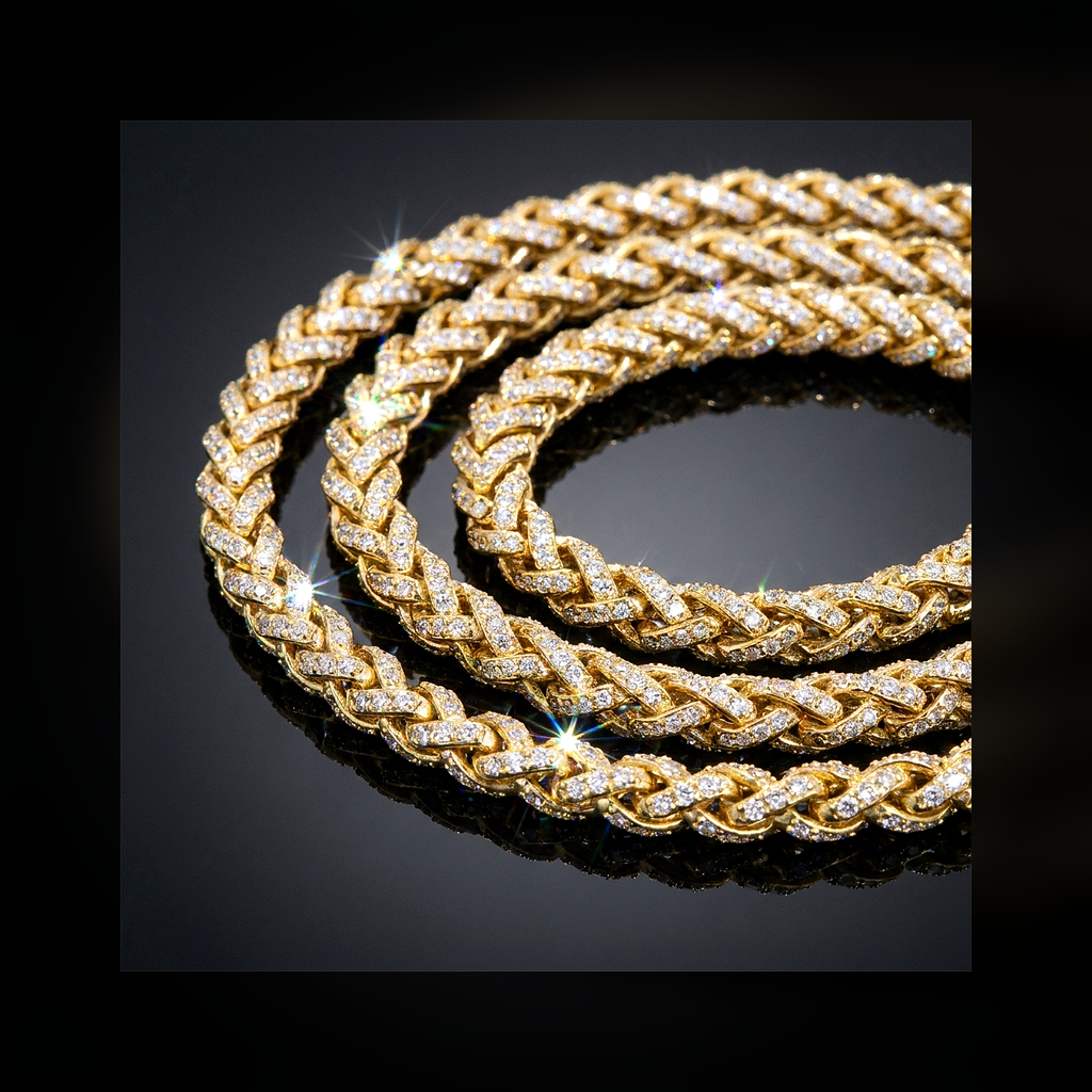 Iced Wheat Chain Necklace - lifestyle