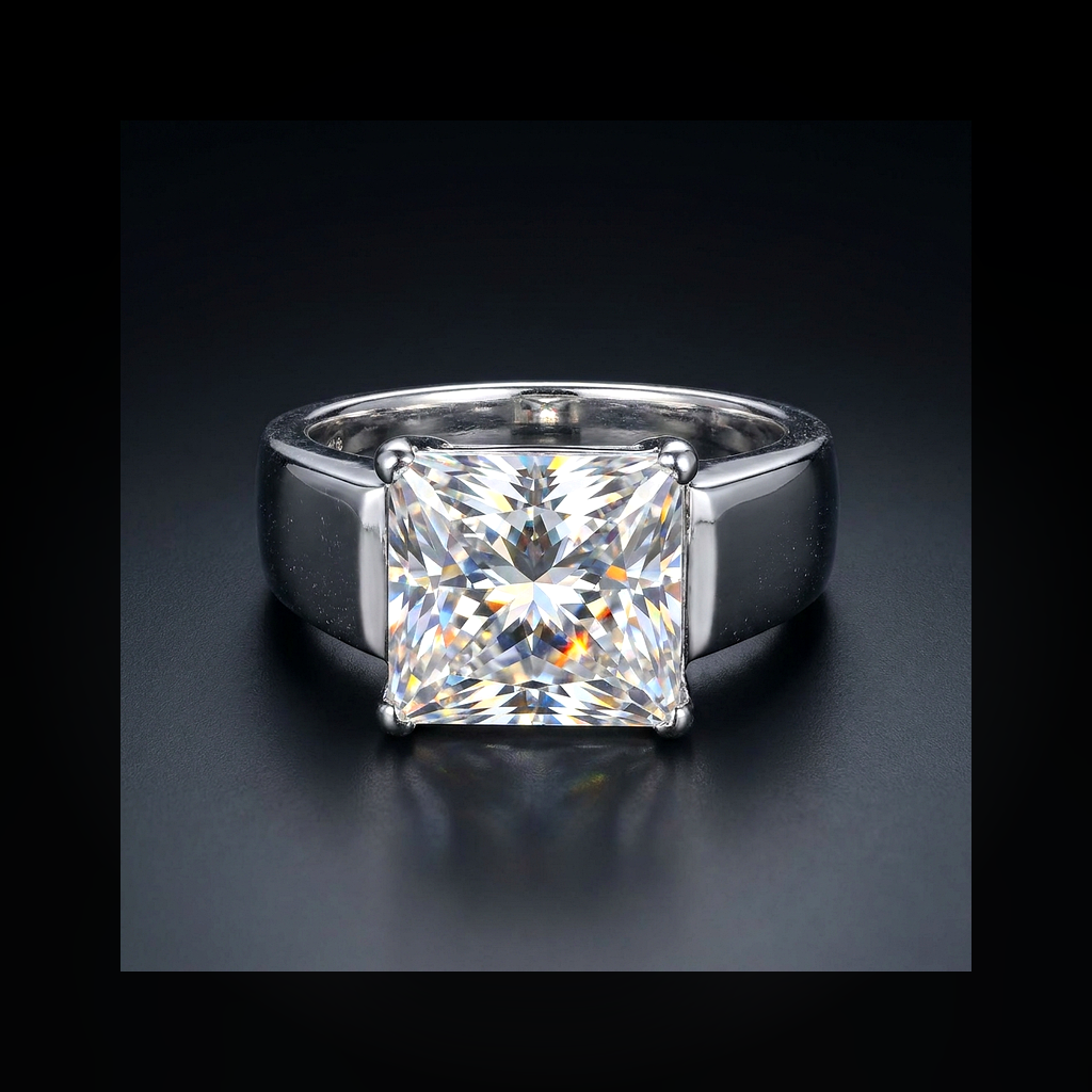 Moissanite Princess Cut Ring - lifestyle