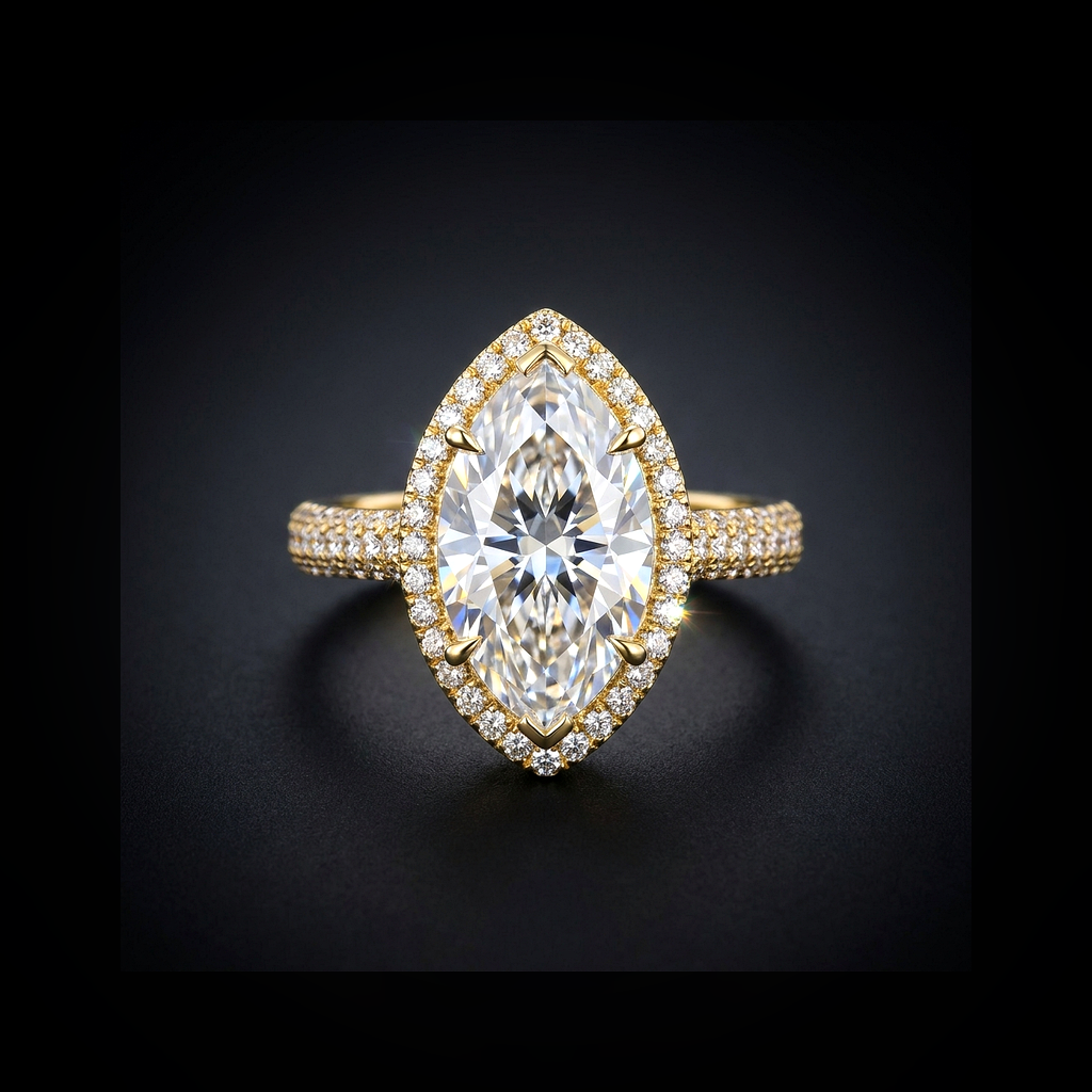 Moissanite Marquise Ring - lifestyle