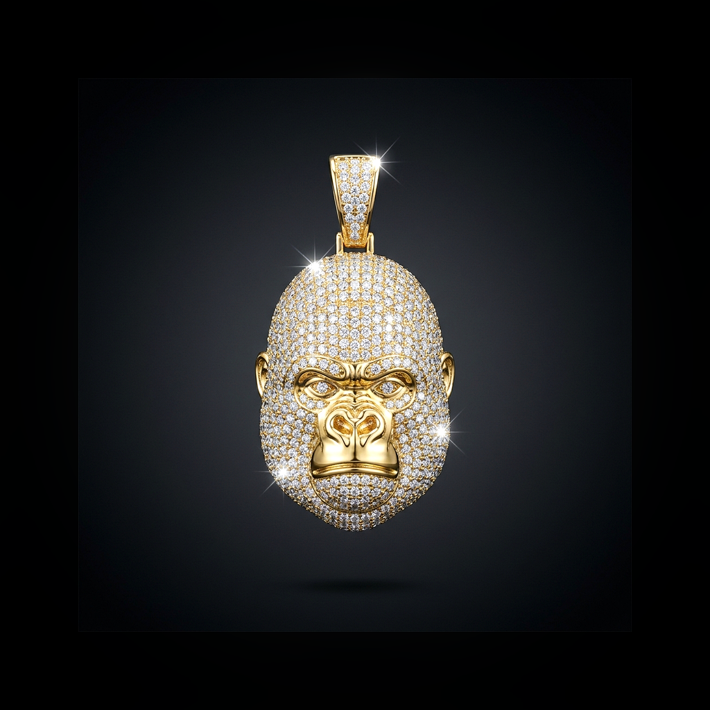 Iced Gorilla Pendant - lifestyle