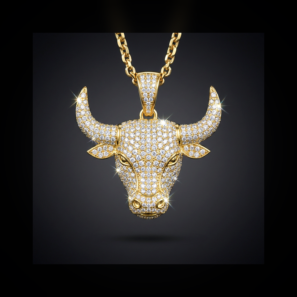Iced Bull Pendant - lifestyle