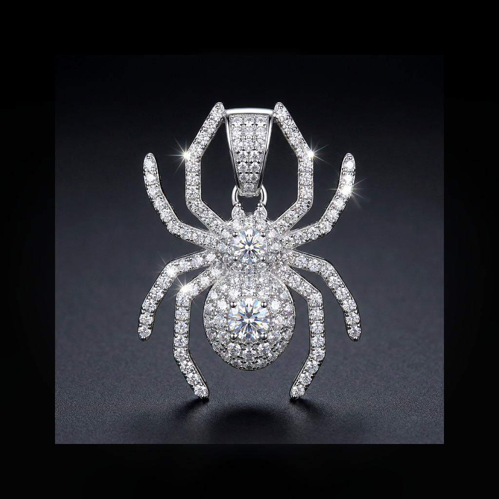 Iced Spider Pendant - lifestyle
