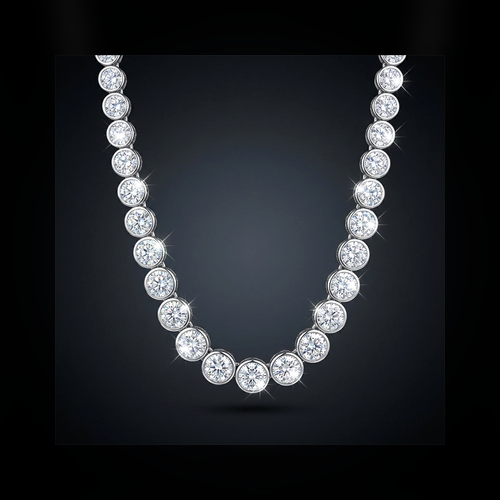 Iced Bezel Tennis Necklace - lifestyle