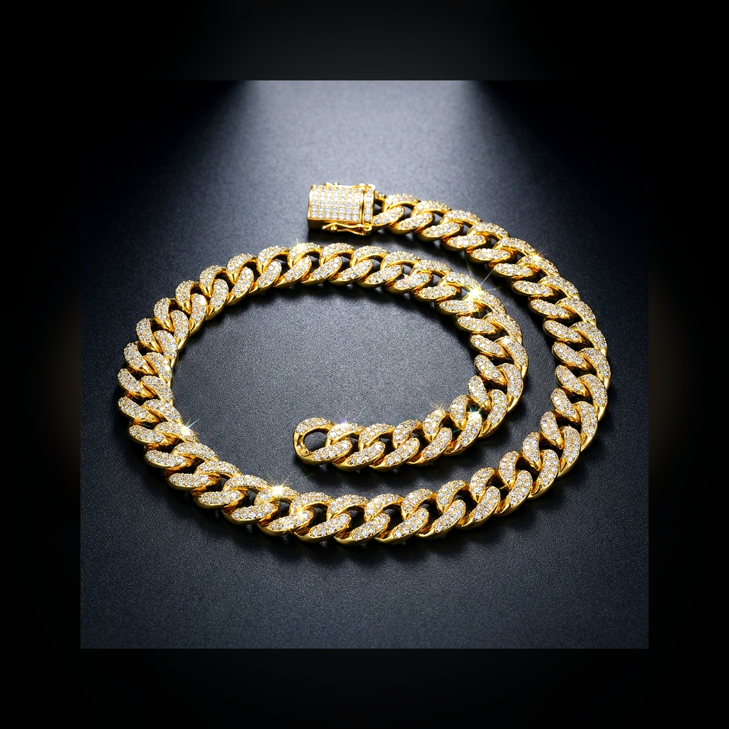 Iced Curb Chain Necklace - lifestyle