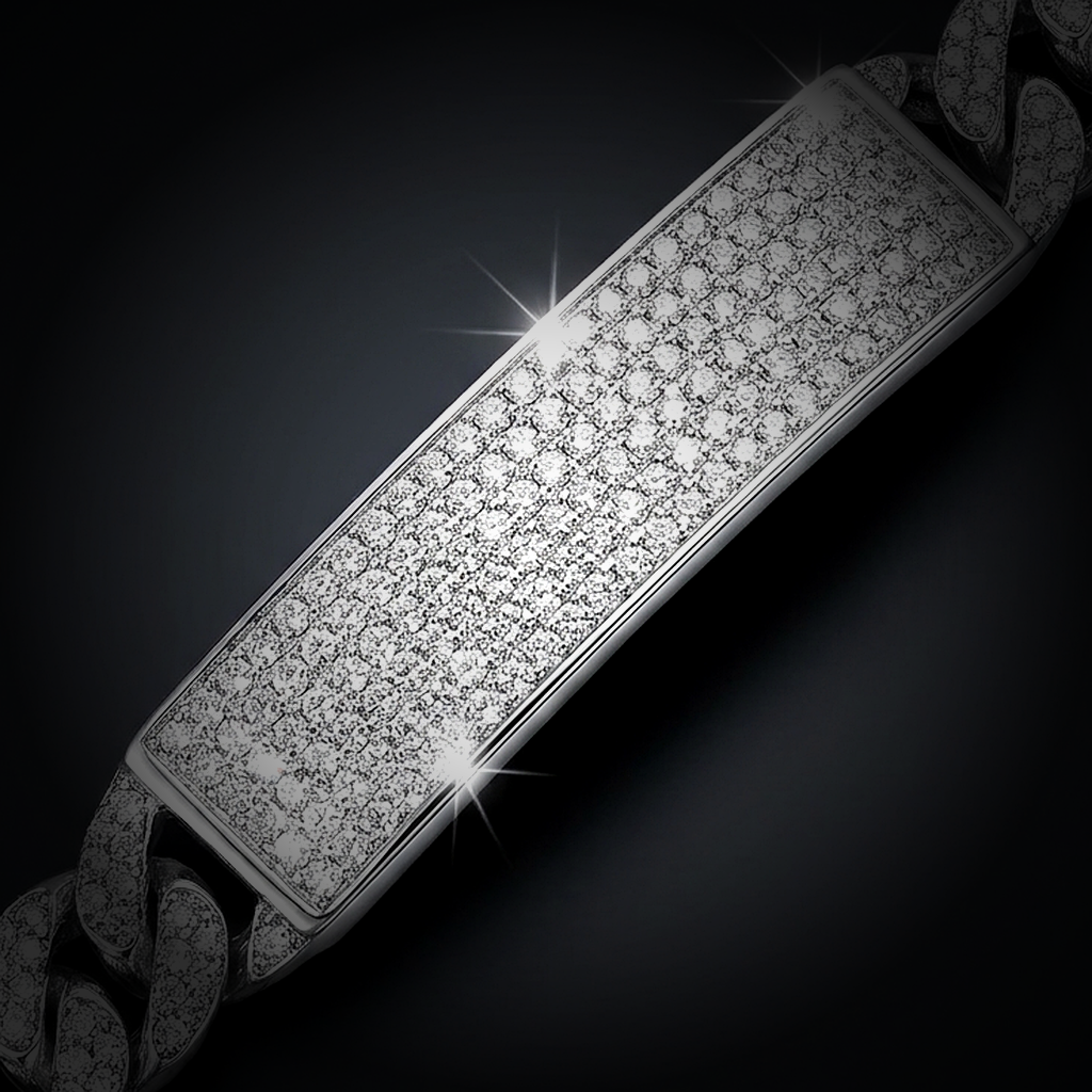 Iced ID Bracelet - close-up