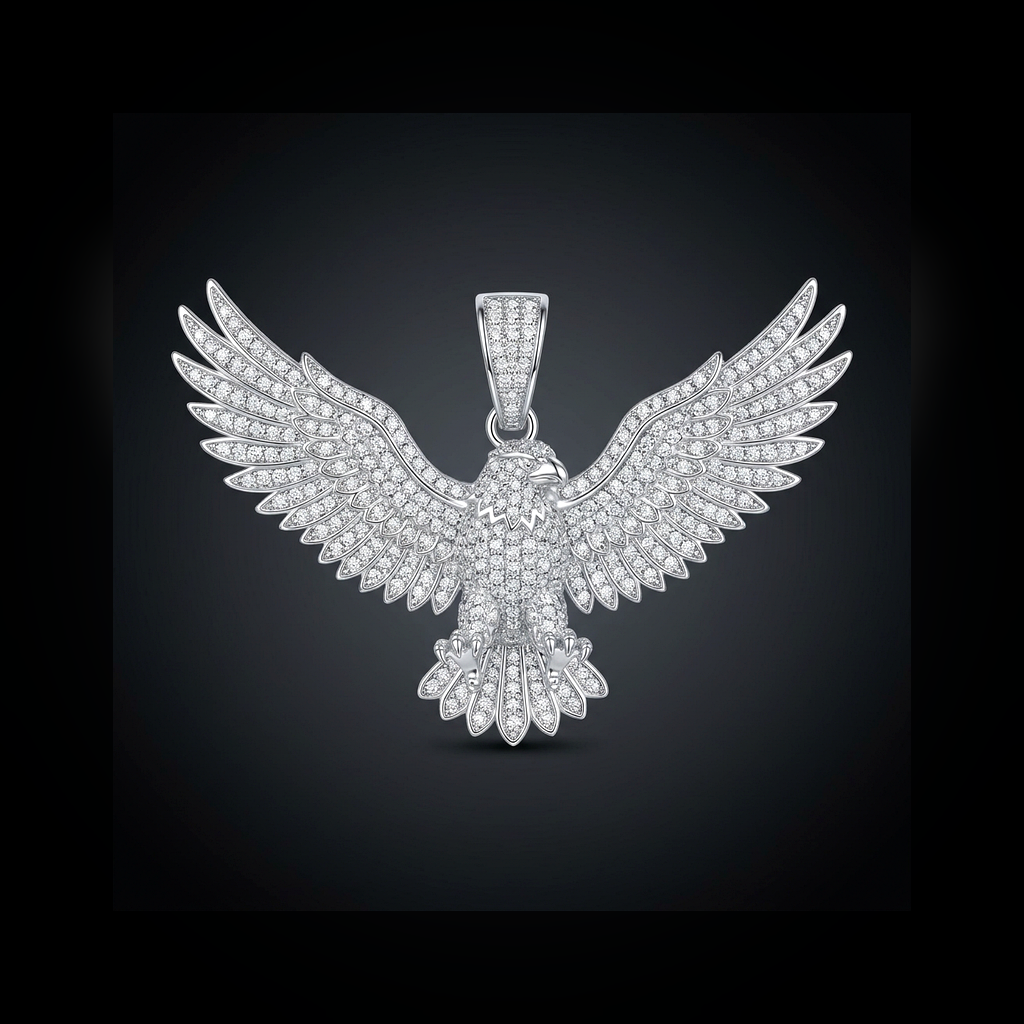 Iced Eagle Pendant - lifestyle