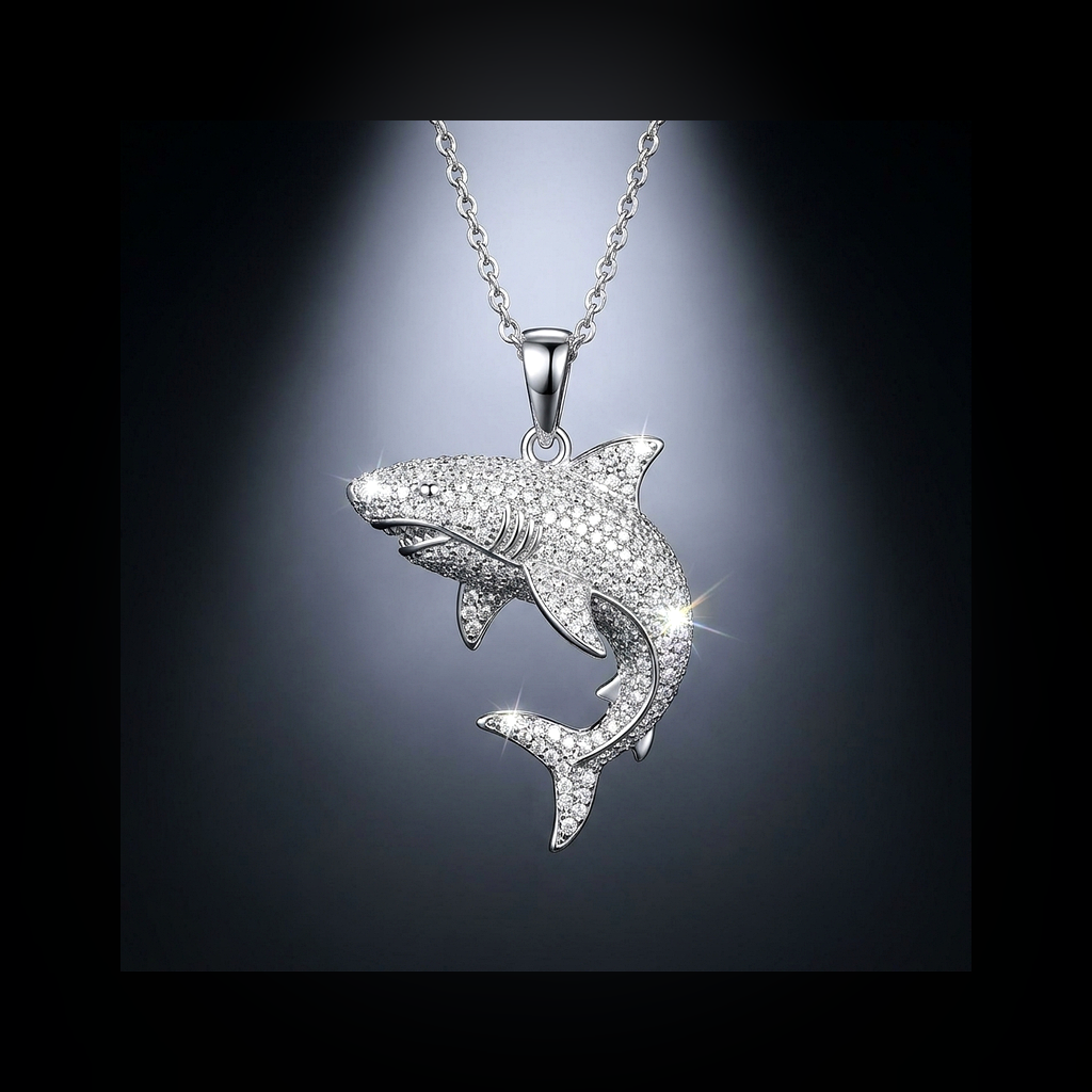 Iced Shark Pendant - lifestyle