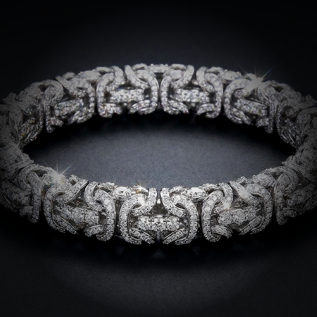 Iced Byzantine Bracelet - close-up