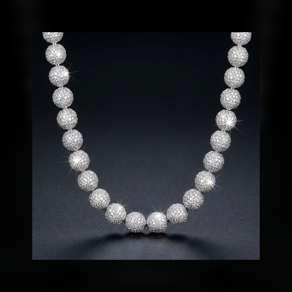 Iced Ball Chain Necklace - lifestyle