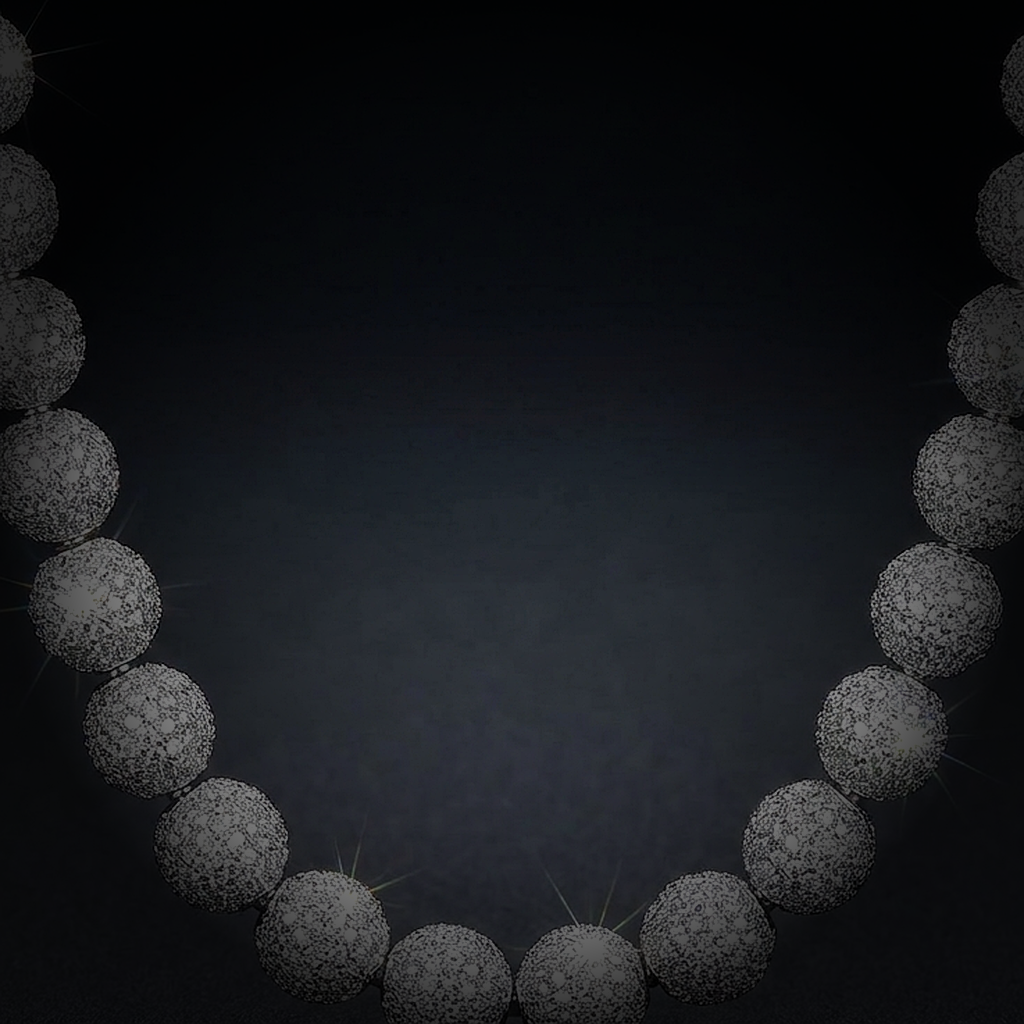 Iced Ball Chain Necklace - close-up