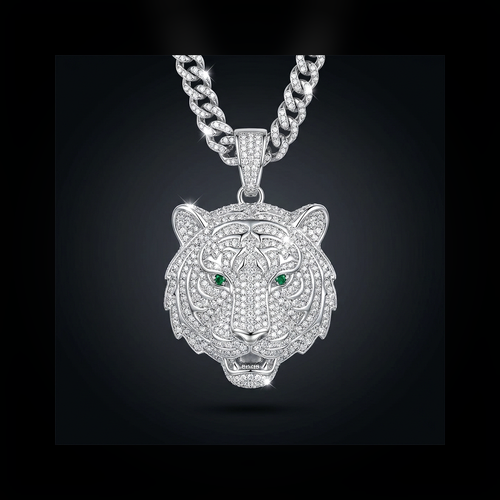Iced Tiger Pendant - lifestyle