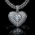 Moissanite Heart Pendant - hero