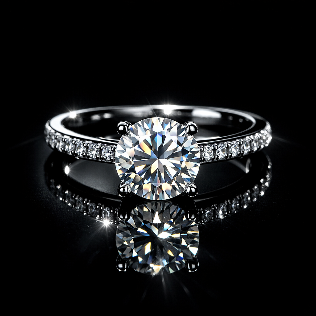 Moissanite Solitaire Ring - hero