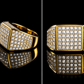 Iced Stainless Ring - Gold Plated