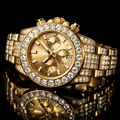 Moissanite Bling Gold Watch