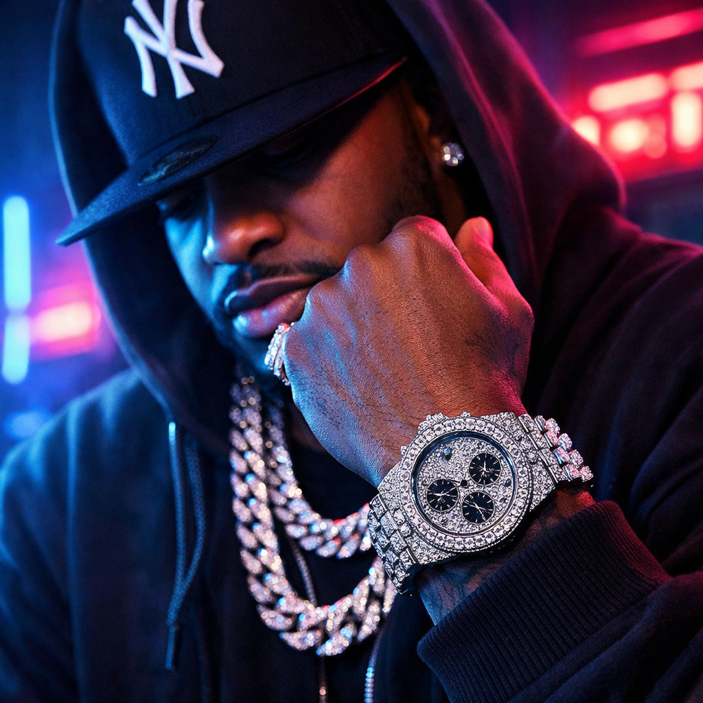 Pave Cuban Strap Flex - lifestyle