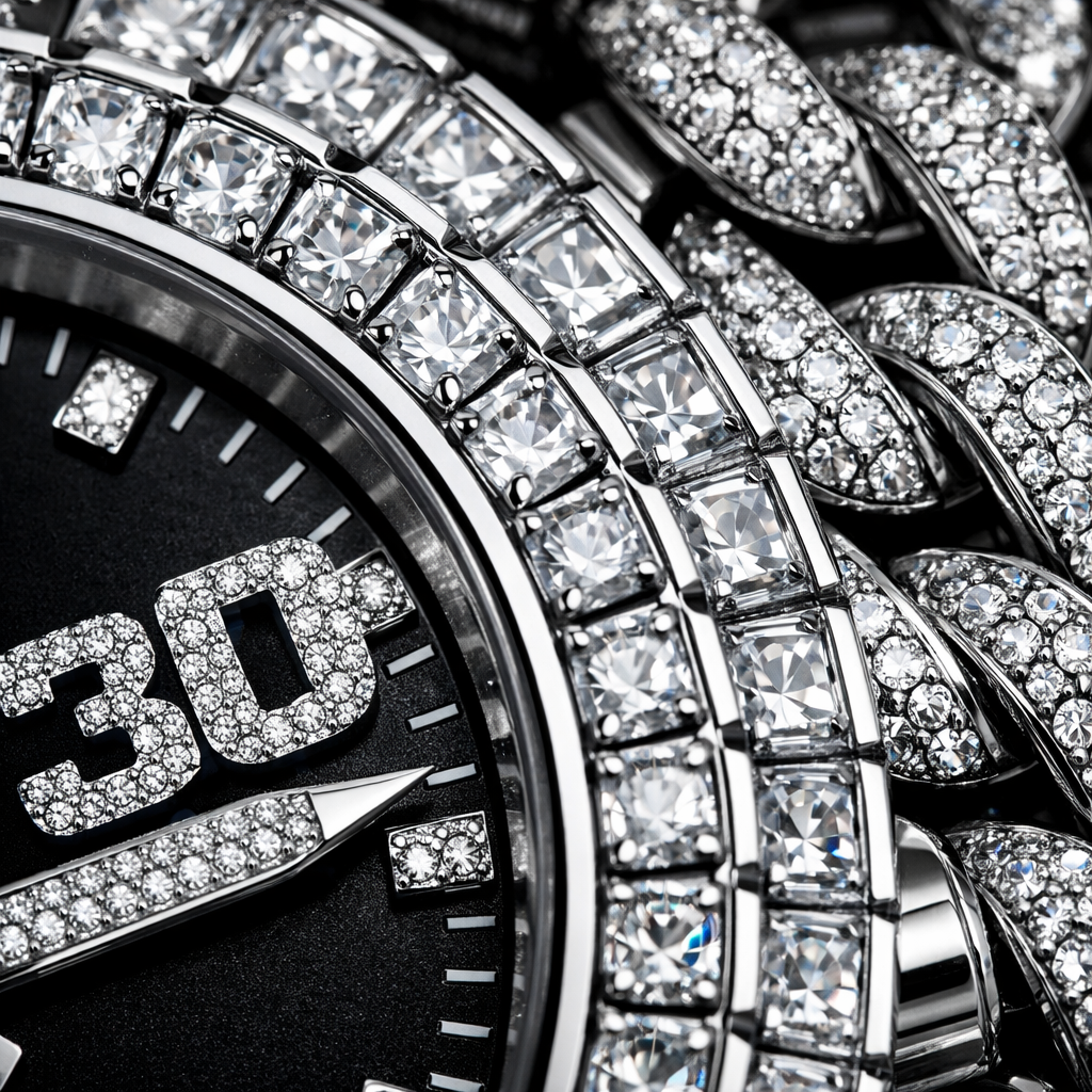 Pave Cuban Strap Flex - close-up