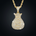 Iced Money Bag Pendant