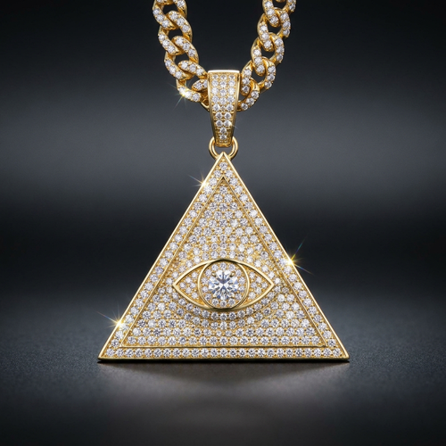 Iced All-Seeing Eye Pendant
