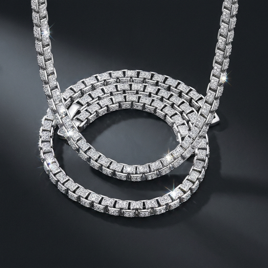 Iced Box Chain Necklace