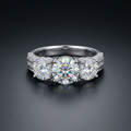 Moissanite Three Stone Ring