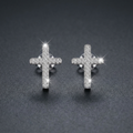 Iced Cross Stud Earrings