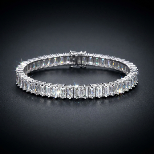 Iced Baguette Tennis Bracelet
