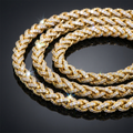 Iced Wheat Chain Necklace in VVS moissanite