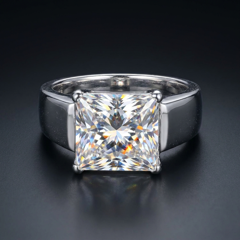 Moissanite Princess Cut Ring