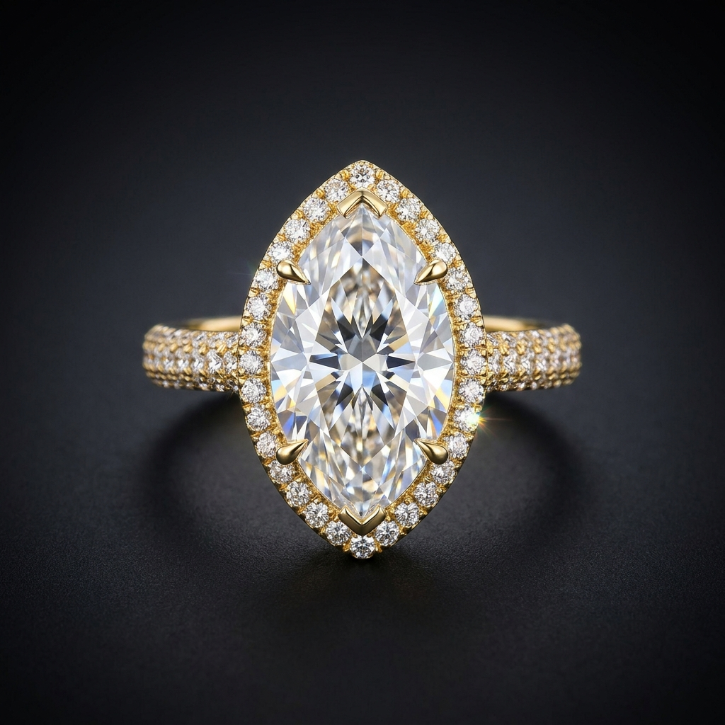 Moissanite Marquise Ring