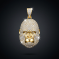 Iced Gorilla Pendant in VVS moissanite