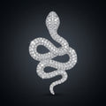 Iced Cobra Pendant in VVS moissanite