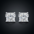 Moissanite Princess Cut Stud Earrings
