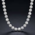 Iced Ball Chain Necklace in VVS moissanite