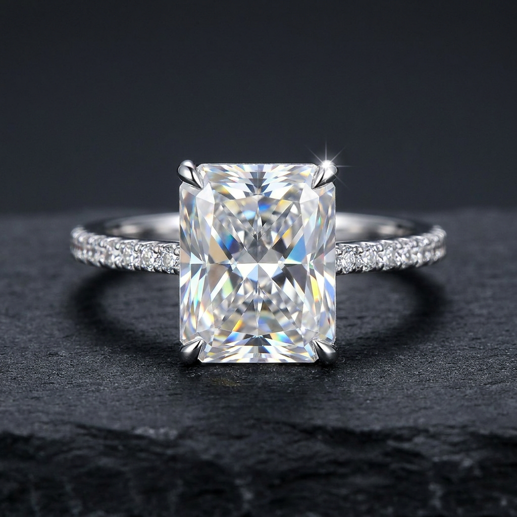 Moissanite Radiant Cut Ring