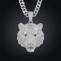 Iced Tiger Pendant in VVS moissanite