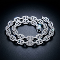 Iced Anchor Chain Necklace in VVS moissanite