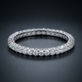 Iced Bangle Bracelet in VVS moissanite