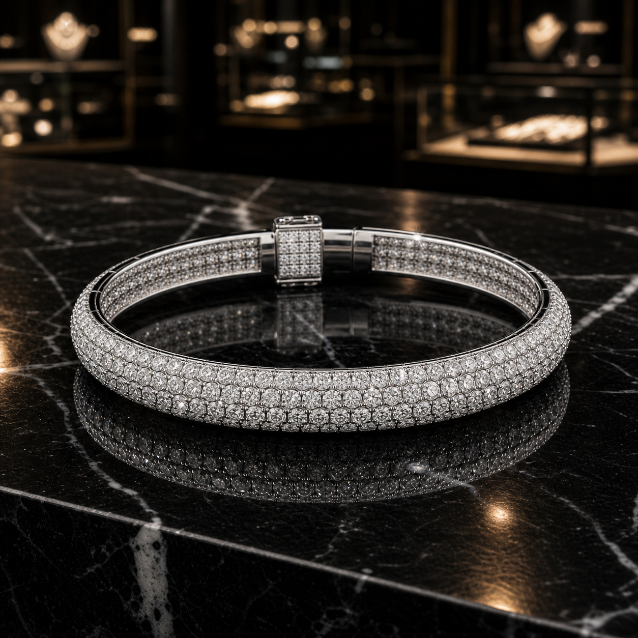 Iced Bangle Bracelet luxury lifestyle product photo