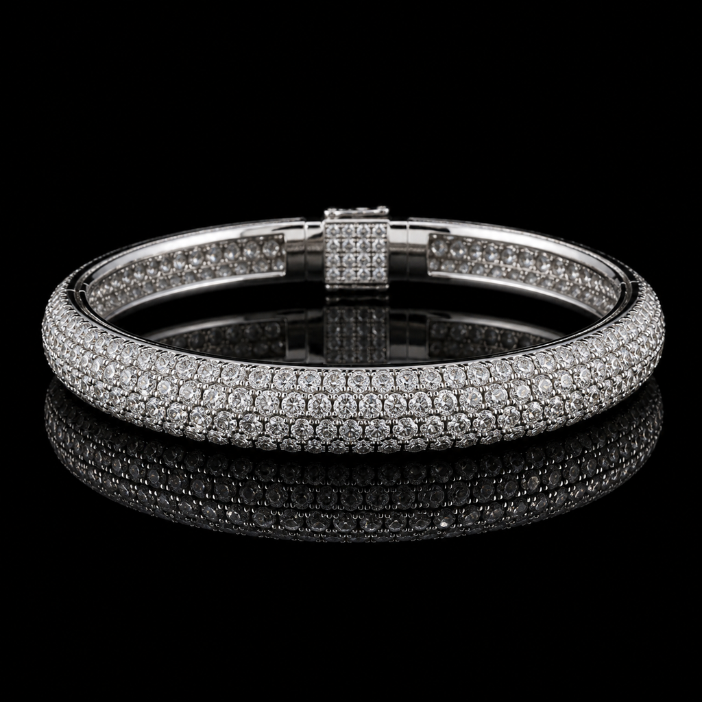 Iced Bangle Bracelet macro product photo
