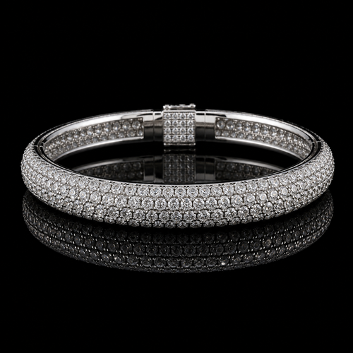 Iced Bangle Bracelet macro product photo